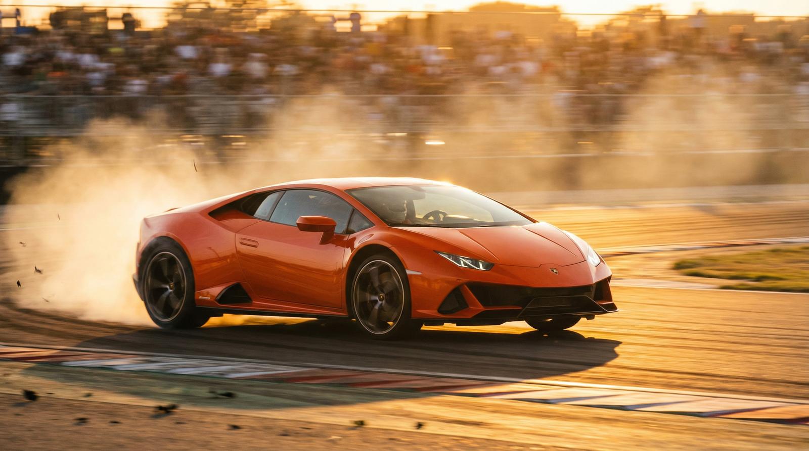 小马拉大车跑车视频-兰博基尼赛道漂移